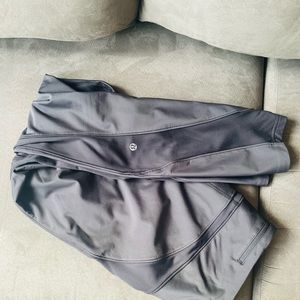 SOLD: Lululemon Black Faux Leather Pants with side pockets and back zip pocket